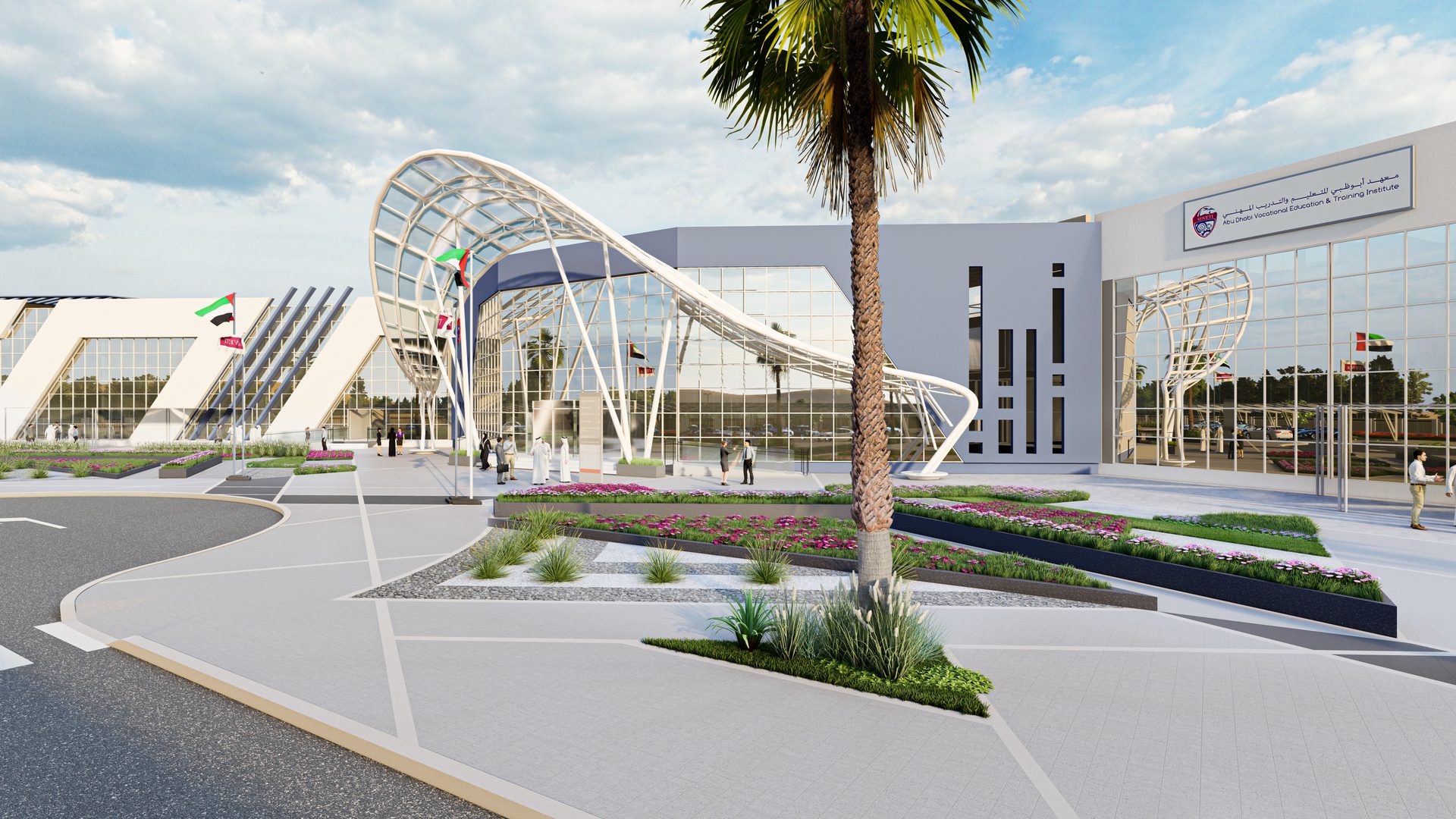 Campus view of Al Jazeera Institute in Zayed City