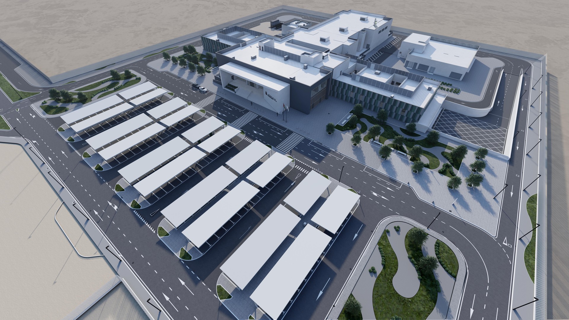 Aerial view of Abu Dhabi Veterinary Reference Laboratory site