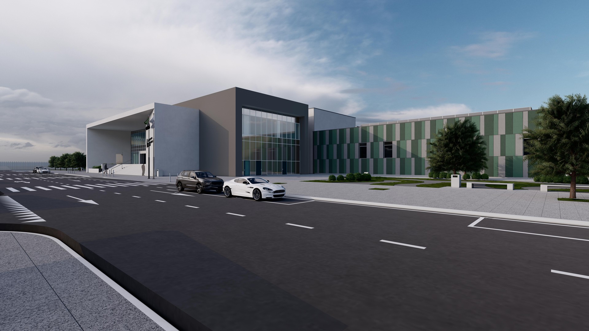 Wide view of the Veterinary Reference Laboratory main building